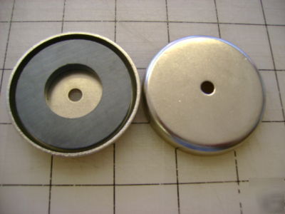 4 round base magnets strong powerful heavy duty 2-1/8