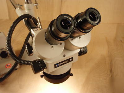 Meiji emz microscope +stand +light no more nikon smz 2B