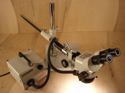 Meiji emz microscope +stand +light no more nikon smz 2B