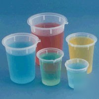 Plastic beakers, 100ML, 100/pkg. 76054