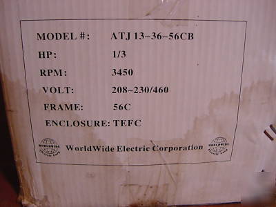 Worldwide electric ATJ13-36-56CB electric motor