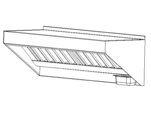 6' stainless backshelf concession exhaust hood system 