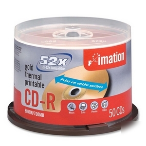 Imation 17300 -52X cd r 700 mb/80 min 50P