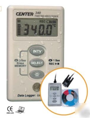 Waterproof temperature datalogger - center 340