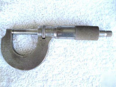 Starrett no 231 micrometer, 0-1 inch and storage case