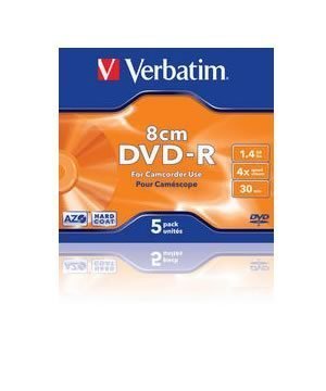 Verbatim 43510 8CM dvd-r 1.4GB mini slim jewel case 5PK