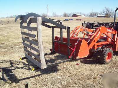 Loader forks bucket skid tractor pallet fork grapple