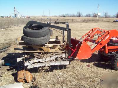 Loader forks bucket skid tractor pallet fork grapple