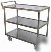 S/s heavy duty bus cart-33.5 x 17.5 x 32.5