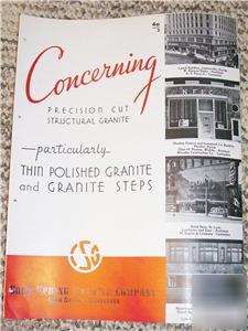 Vtg cold spring granite catalog-building construction