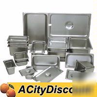 4 dz update 1/4 size s/s steam table pans 4