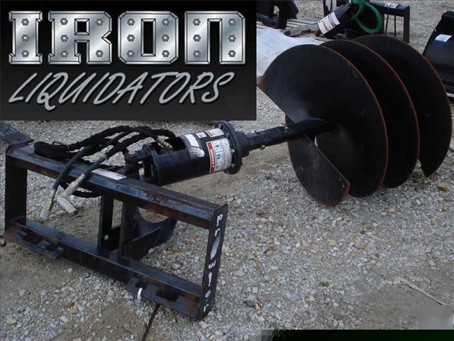Prowler mole skid steer bobcat auger attachment 36