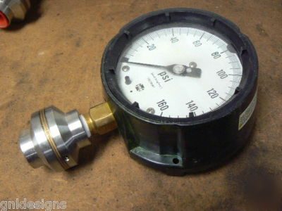 U.s.gauge 150010 solfrunt 0-160 psi bronze 1980 w/seal 