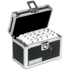  vaultz locking index card storage box 5X8