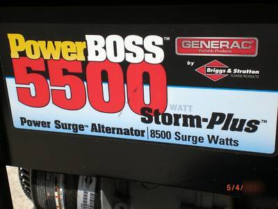 Generac power boss 5500 storm-plus portable generator