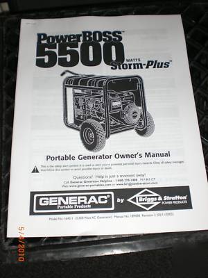 Generac power boss 5500 storm-plus portable generator