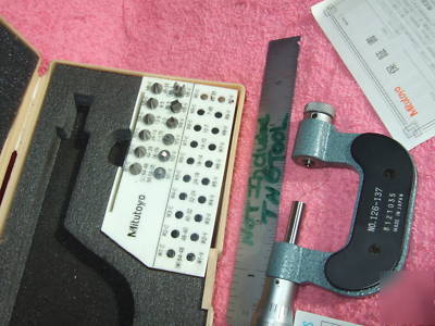 New thread micrometer mitutoyo 126-137 w/anvils ovr 800 