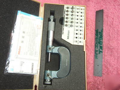 New thread micrometer mitutoyo 126-137 w/anvils ovr 800 