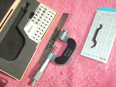 New thread micrometer mitutoyo 126-137 w/anvils ovr 800 