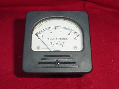 Triplett ac milliamperes panel meter