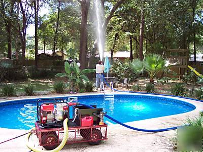 Home, farm, marina firefighting high pressure pump cart