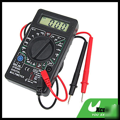 Lcd digital multimeter volt ohm amp tester multi meter