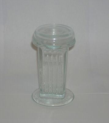Microscope slide staining dish or jar - round with lid