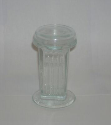 Microscope slide staining dish or jar - round with lid