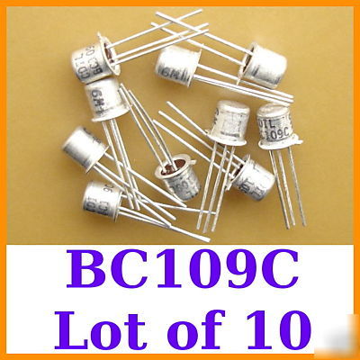 New 10X BC109C npn metal case h/gain transistor BC109