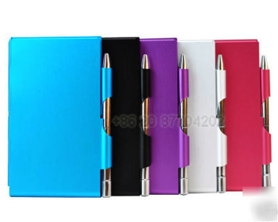 New aluminum notepad set with pen for business 