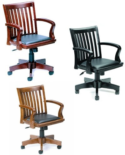 New black cherry fruitwood mission bankers desk chairs