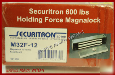 New securitron M32F-12 magnalock 600 lbs. holding force 