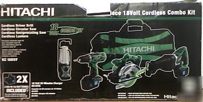 New hitachi 4 piece 2.0AH nicd 18V combo kit KC18DVF 