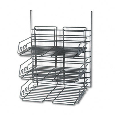 Panelmate triple-tray organizer charcoal gray