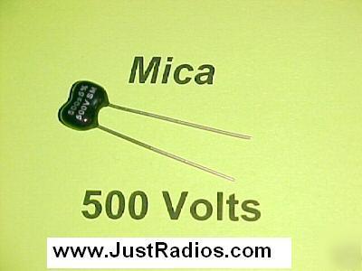 390PF at 500V dipped silver mica capacitors : qty=13