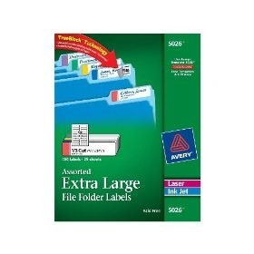 Avery 5026 file folder labels ink jet laser true block