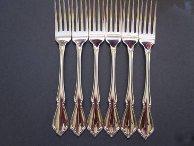 New 6 chateau dinner forks oneida 18/8 