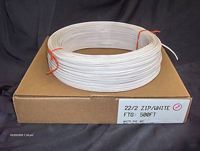New case (4) 22/2 500 ft zip white wire security audio 