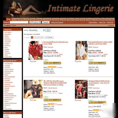 Sexy adult lingerie niche business website for sale