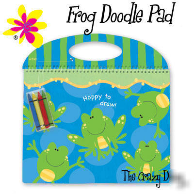 Stephen joseph kids frog doodle pad crayons notebook