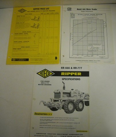 Ateco 1962 - 1963 hr 666 & 777 brochure lot