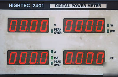 Digital power meter hightech 2401 v w a pf used 