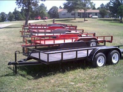 New 2010 16' utility lowboy trailer -rear gate