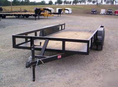 New 2010 16' utility lowboy trailer -rear gate