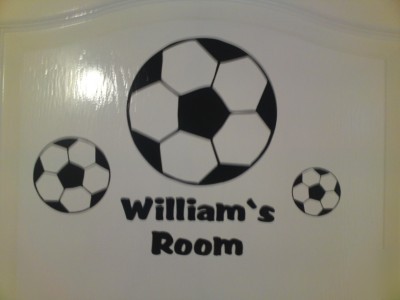 Personalised footballs decal / sticker