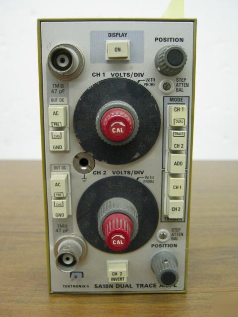 Tektronix 5A18N dual trace plug-in