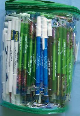 Pens lot of 200 ballpoint stick pens with carrying case