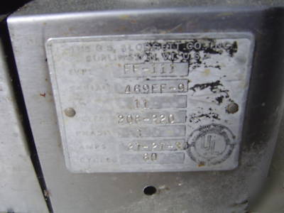  blogett convection oven 3 phase used daily 2 door