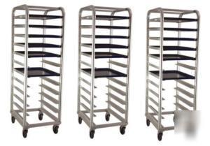 3 mobile platter racks meat bakery restaurant catering 