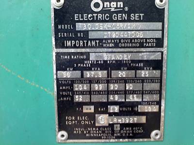 30 ek onan 30 kw generator 20 kw single phase 